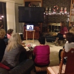 Leftovers Bookclub enjoying a Skype discussion with Karen - Redwood City, CA