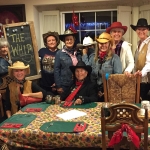 "Old West themed Book Club Meeting in Torrance, CA". 12/3/15. (a quote from the Club)..."The meeting was spectacular. Everybody dressed in the spirit of the Old West, loved the book, participated in a lively discussion plus dined on Chili, Corn Bread and Apple Cobbler baked in an iron skillet".