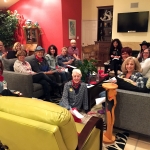 The Porter Valley Women's Book Club & Karen discussing