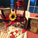 The Porter Valley Women's Book Club table centerpiece