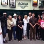 Karen posing with authors at the IWOSC Reads Event (Independent Writers of Southern California) at Vroman\'s Bookstore - August 3rd, 2014