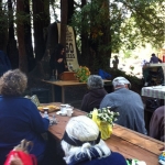 Soquel, California, Karen Kondazian at a picnic, July 28. 2012