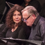 What an extrordinary turn out for the one-night only event of Staging the Un-stageable:  Dramatizing Atrocity and Genocide---directed by Michael Arabian At the Kirk Douglas Theater, April 29, 2015...Here with Karen Kondazian and Sam Anderson. Photo by CRAIG SCHWARTZ.