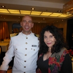 Karen & Captain Elliott on her Seabourn South American Cruise