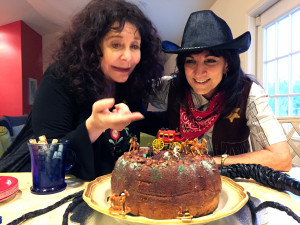Linda's homemade Rum Cake with Stagecoach Figurine - Porter Valley Women's Book Club