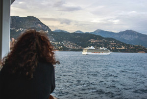 Leaving Monte Carlo, Monaco on the Regent Seven Seas Voyager